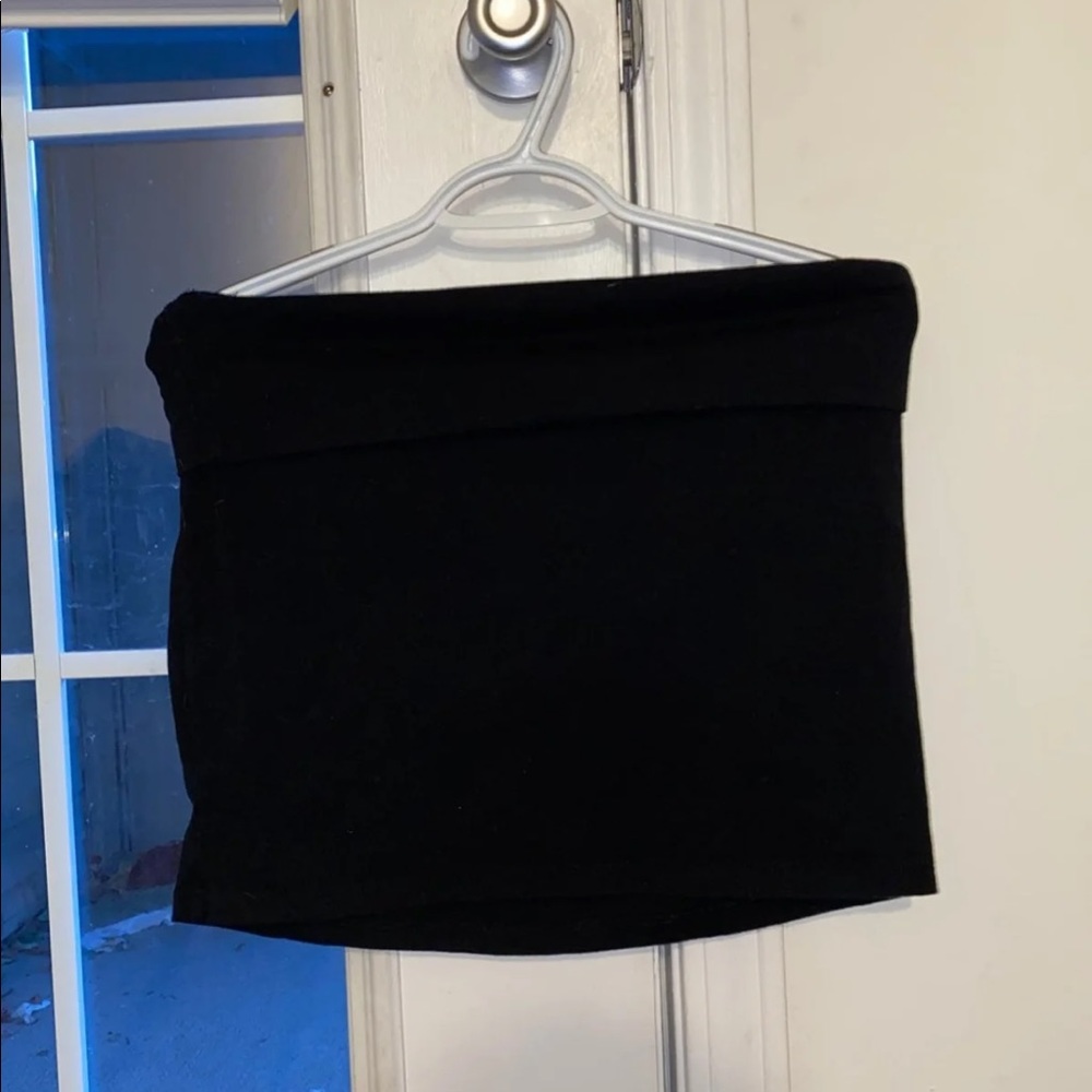 Black mini skirt